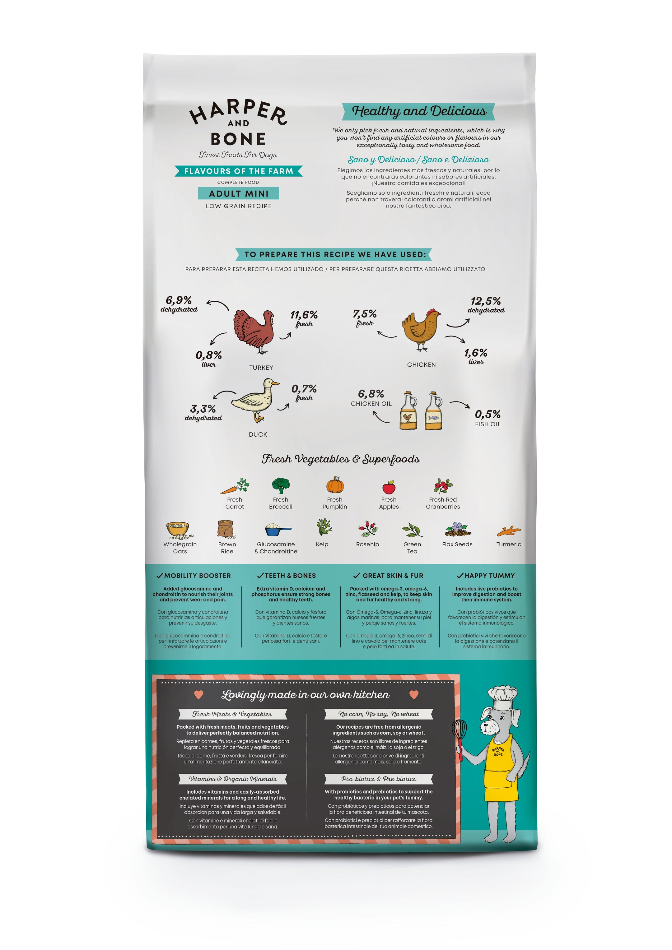 Adult mini - Flavours of the farm - Pato, pollo y pavo