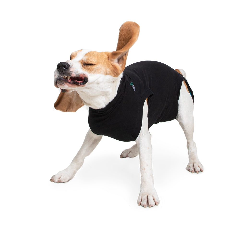 Recovery Suit® Hund - Erholungs-T-Shirt für Hunde - Schwarze Farbe